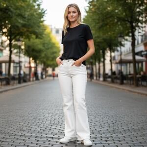 Levi's Women's White 529 Curvy Boot Cut Western Boho Style Jeans - Size 12